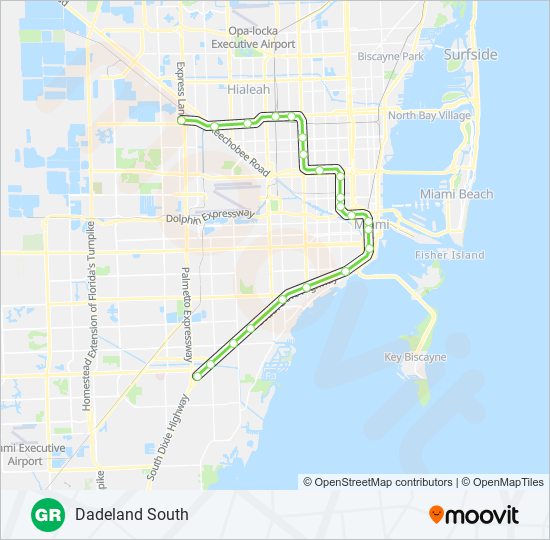 GREEN subway Line Map