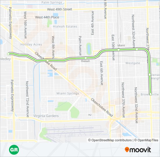 GREEN subway Line Map