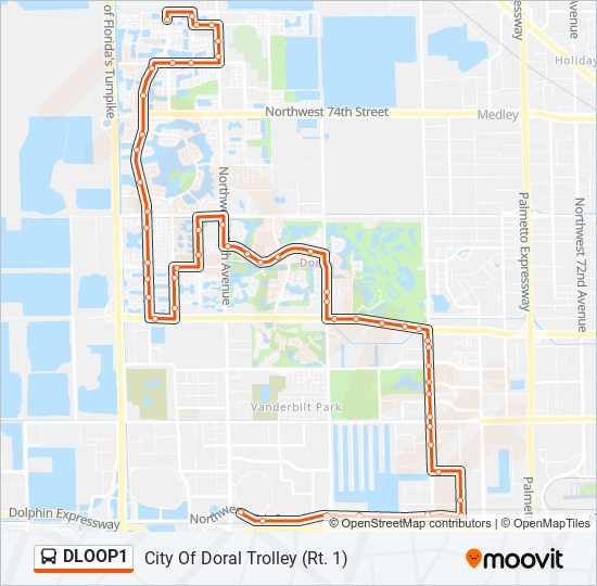 DLOOP1 Bus Line Map