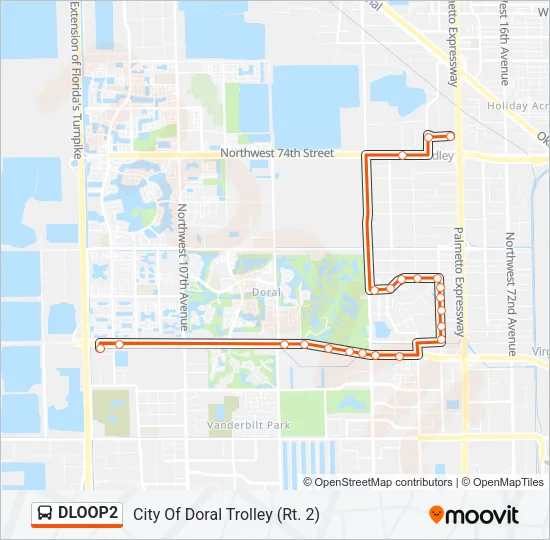 DLOOP2 Bus Line Map