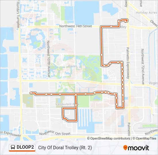 DLOOP2 Bus Line Map