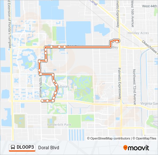 DLOOP3 Bus Line Map