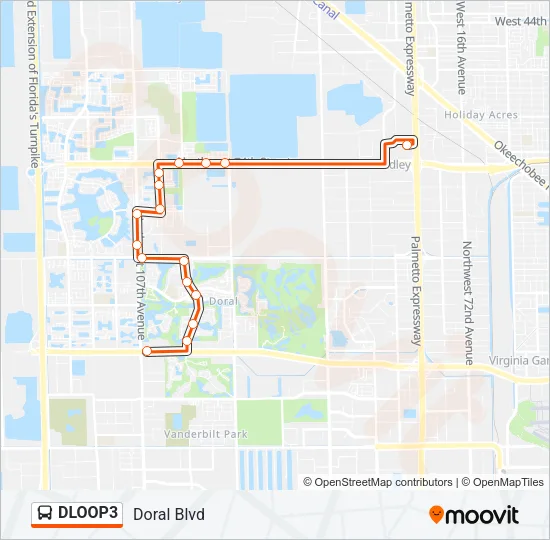 Mapa de DLOOP3 de autobús