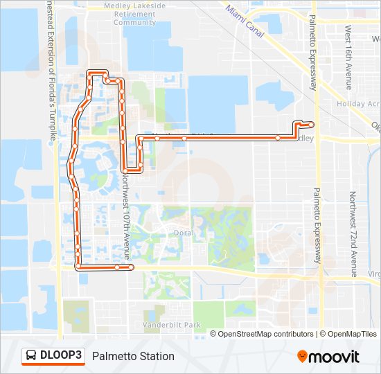 DLOOP3 Bus Line Map