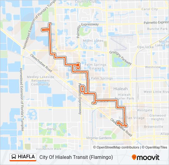 HIAFLA Bus Line Map