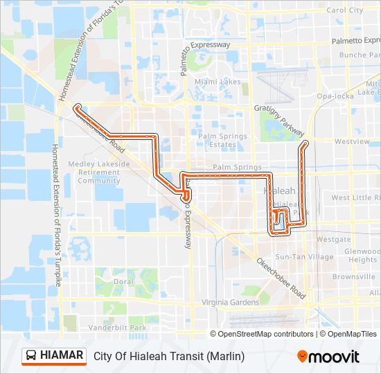 HIAMAR Bus Line Map