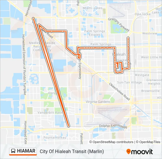 HIAMAR Bus Line Map