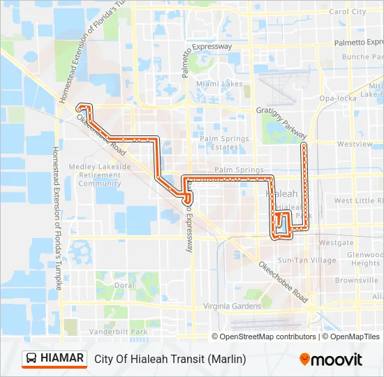 HIAMAR Bus Line Map