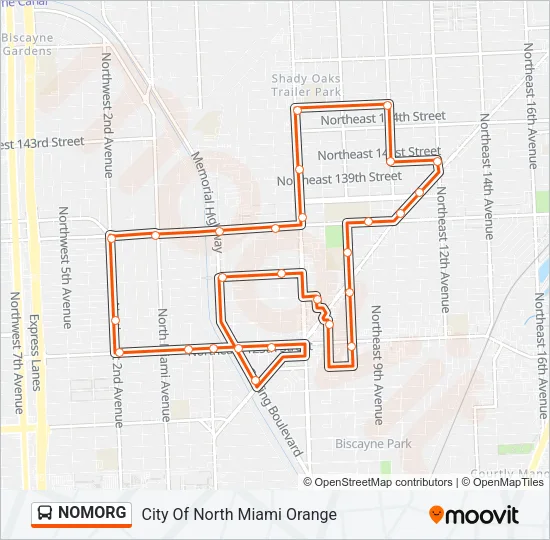 NOMORG Bus Line Map