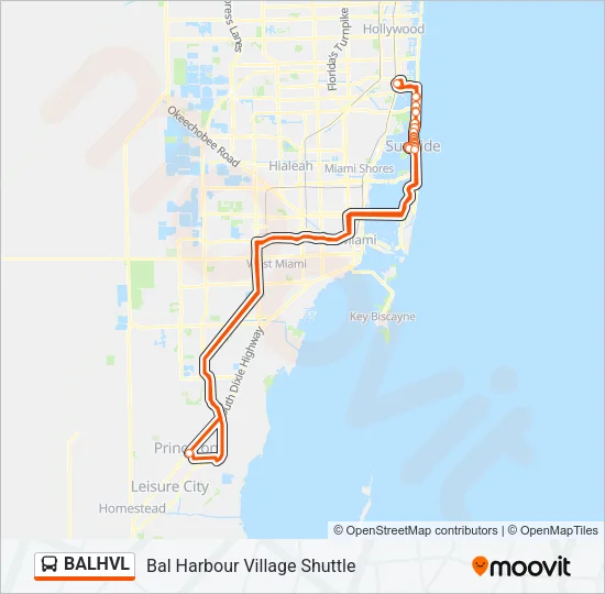 BALHVL Bus Line Map