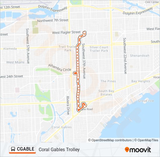 Mapa de CGABLE de autobús