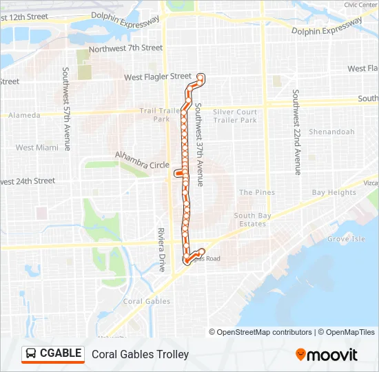 CGABLE Bus Line Map