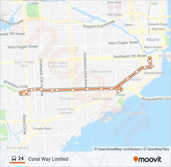 24 Bus Line Map