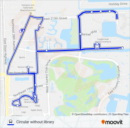 BLUE EXPRESS ROUTE Bus Line Map