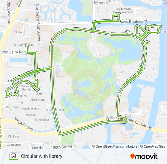 GREEN EXPRESS ROUTE bus Line Map