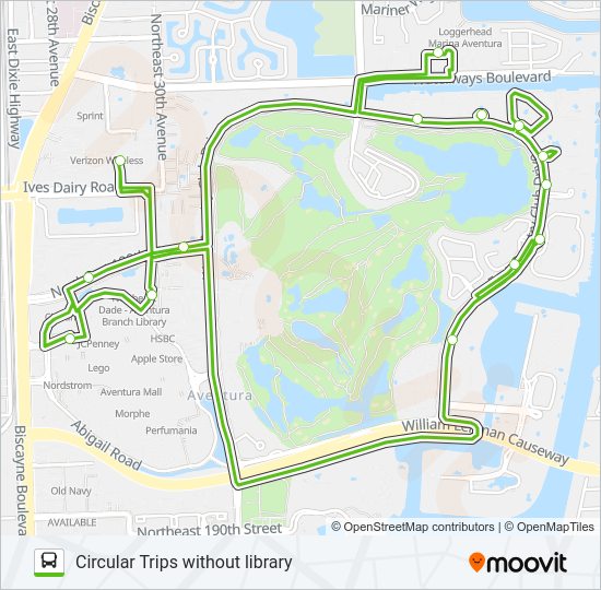 GREEN EXPRESS ROUTE Bus Line Map
