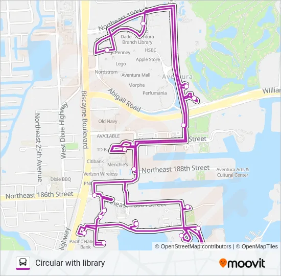 PURPLE EXPRESS ROUTE Bus Line Map