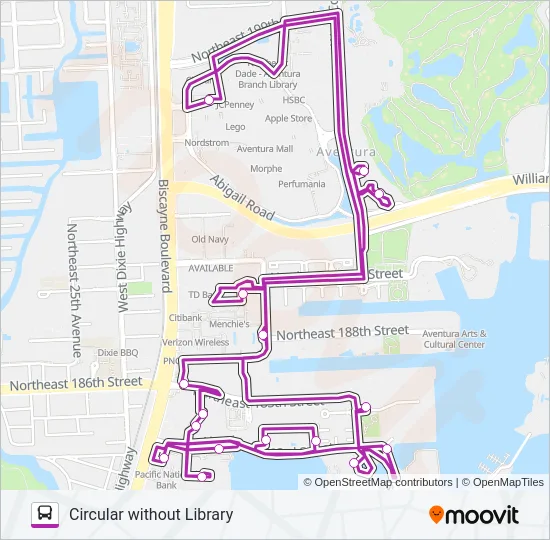 PURPLE EXPRESS ROUTE Bus Line Map