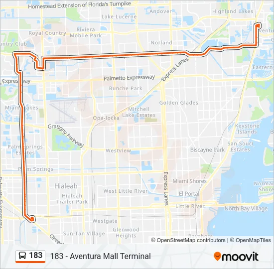 183 Bus Line Map