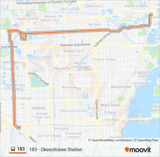 183 Bus Line Map