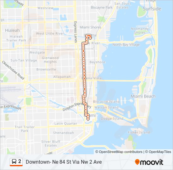 Mapa de 2 de autobús