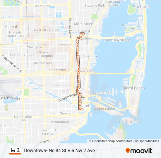 2 Bus Line Map