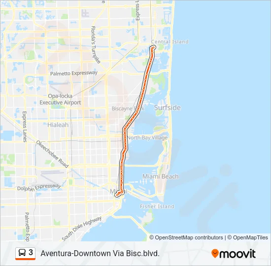 3 Bus Line Map