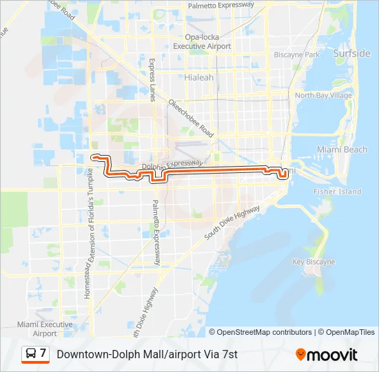 7 Bus Line Map