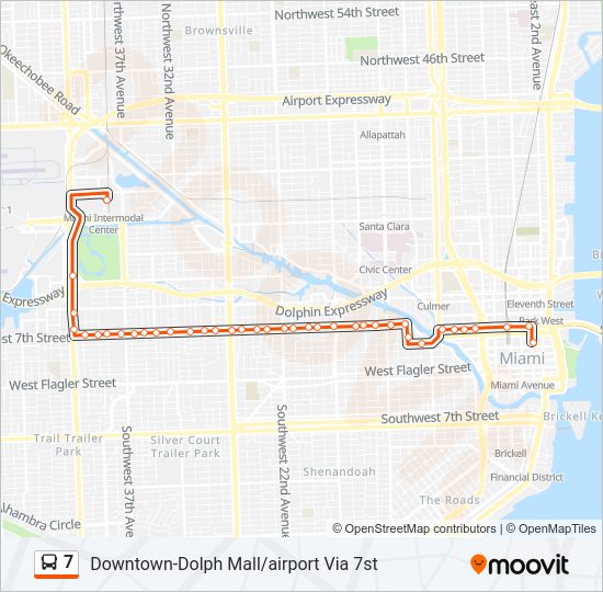 7 Bus Line Map