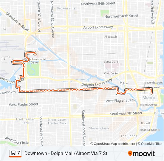 Mapa de 7 de autobús