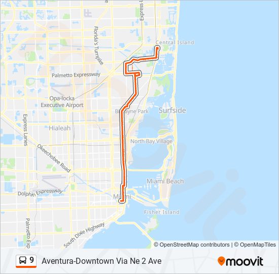 9 Bus Line Map