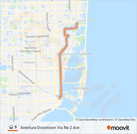 9 bus Line Map