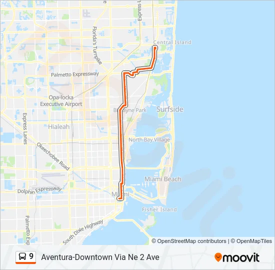 9 Bus Line Map