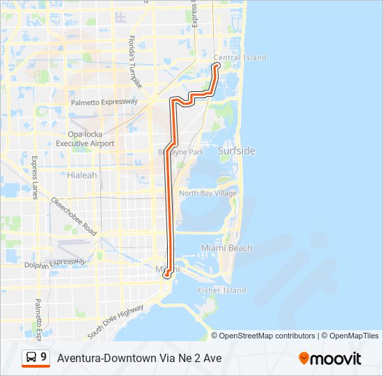 9 Bus Line Map