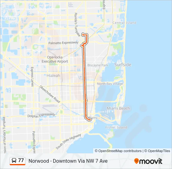 77 Bus Line Map
