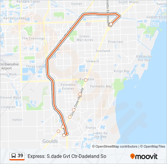 39 bus Line Map