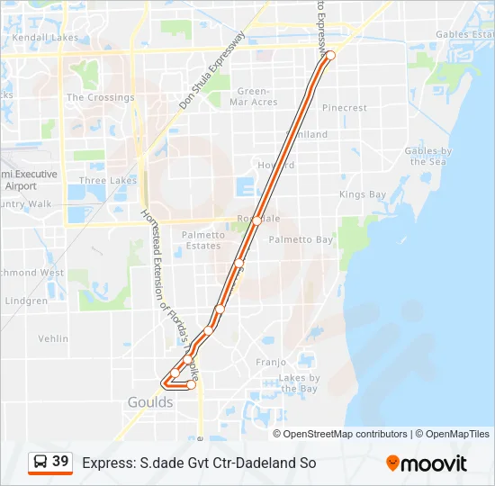 39 Bus Line Map