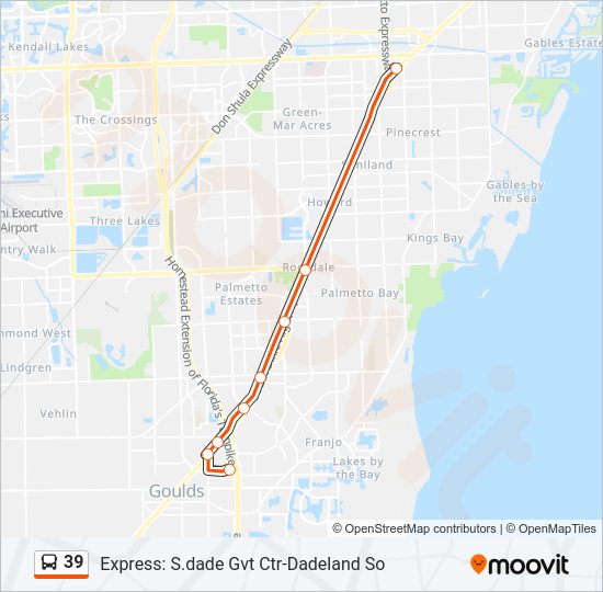 39 bus Line Map