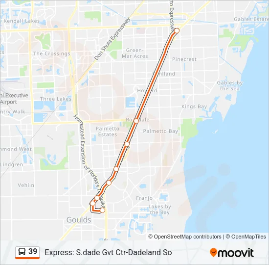 39 Bus Line Map