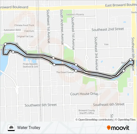WATER TROLLEY Ferry Line Map
