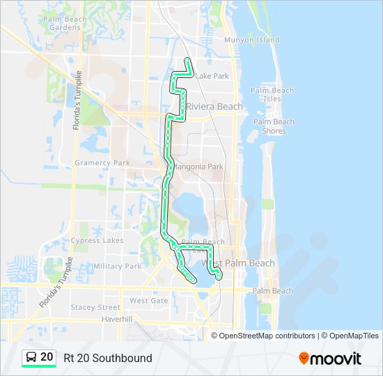 20 Bus Line Map
