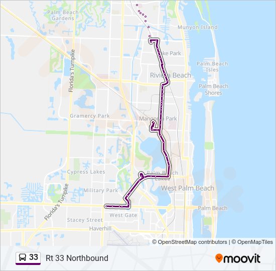 Mapa de 33 de autobús