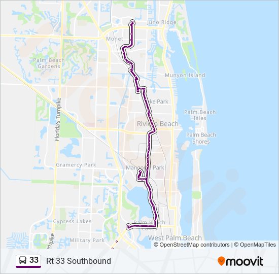 Mapa de 33 de autobús