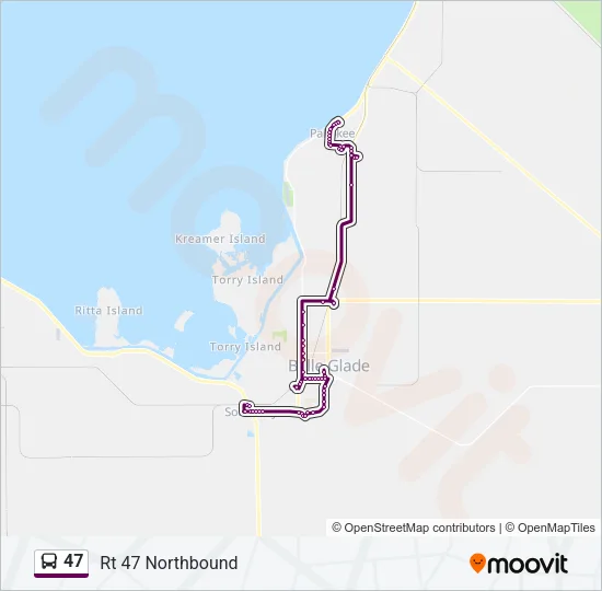 47 Bus Line Map