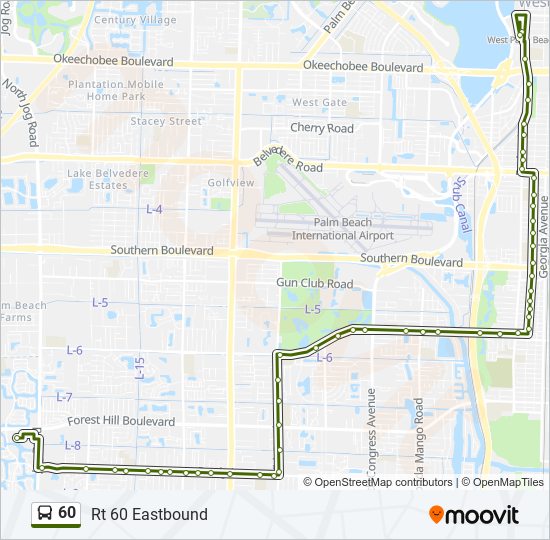 Mapa de 60 de autobús