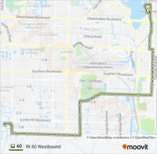 60 Bus Line Map
