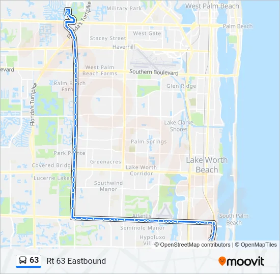 63 Bus Line Map