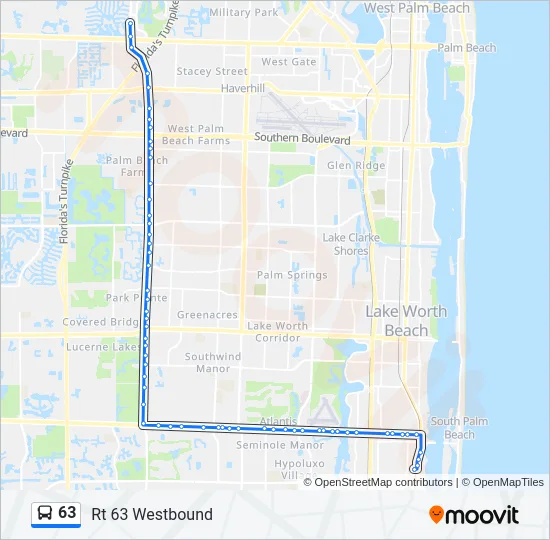 63 Bus Line Map