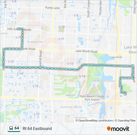 64 Bus Line Map