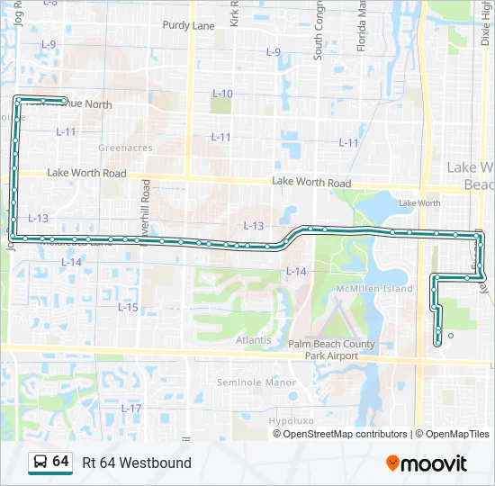 64 Bus Line Map